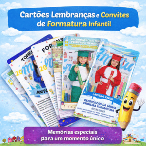 Cartões lembranças e convites de formatura infantil personalizados Foto Fã Contagem Betim formatura educação infantil
